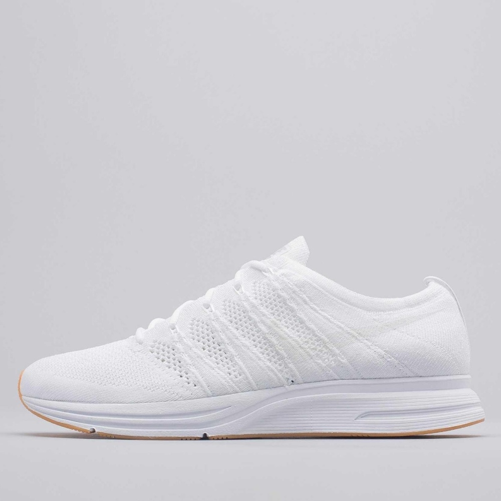 Nike Flyknit Trainer Triple White Men's Running Sh - Picture 5 of 8
